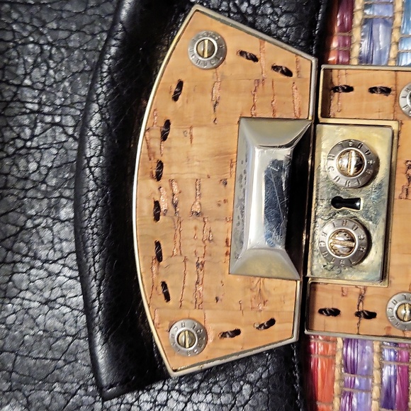 Henri Bendel leather & weaver large bag - Picture 12 of 12